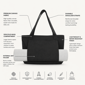 Yoga Tote Bag with Mat Holder