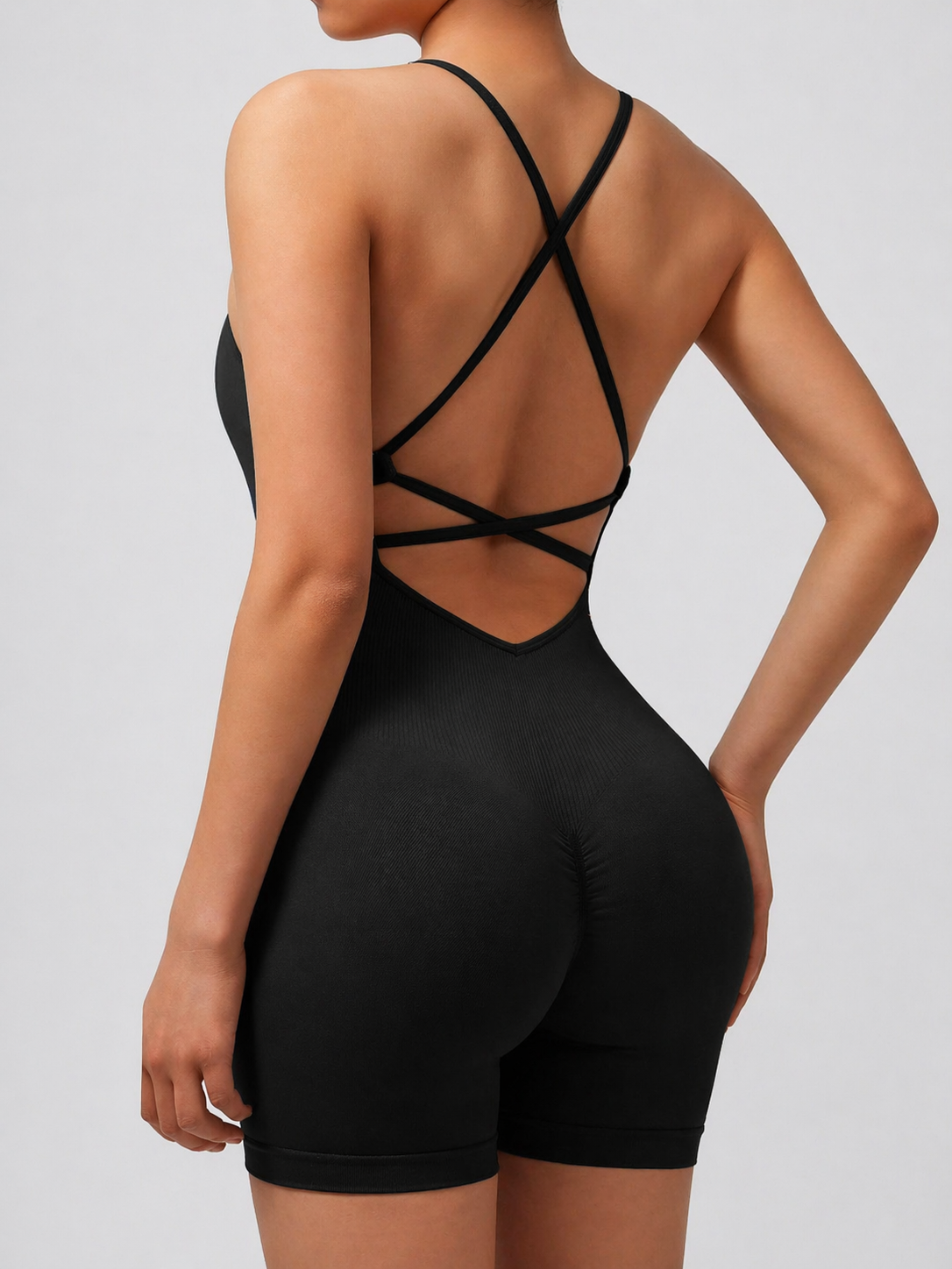 Sculpt Romper with Thin Straps