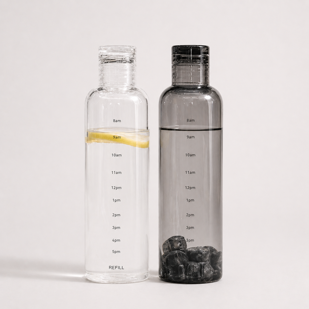 Sports Water Bottle with Time Marker and Hydration Control