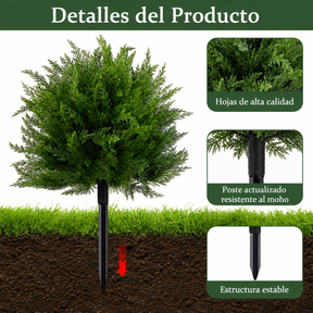 Árbol artificial de cedro para paisajismo – Decoración para porches y jardines exteriores