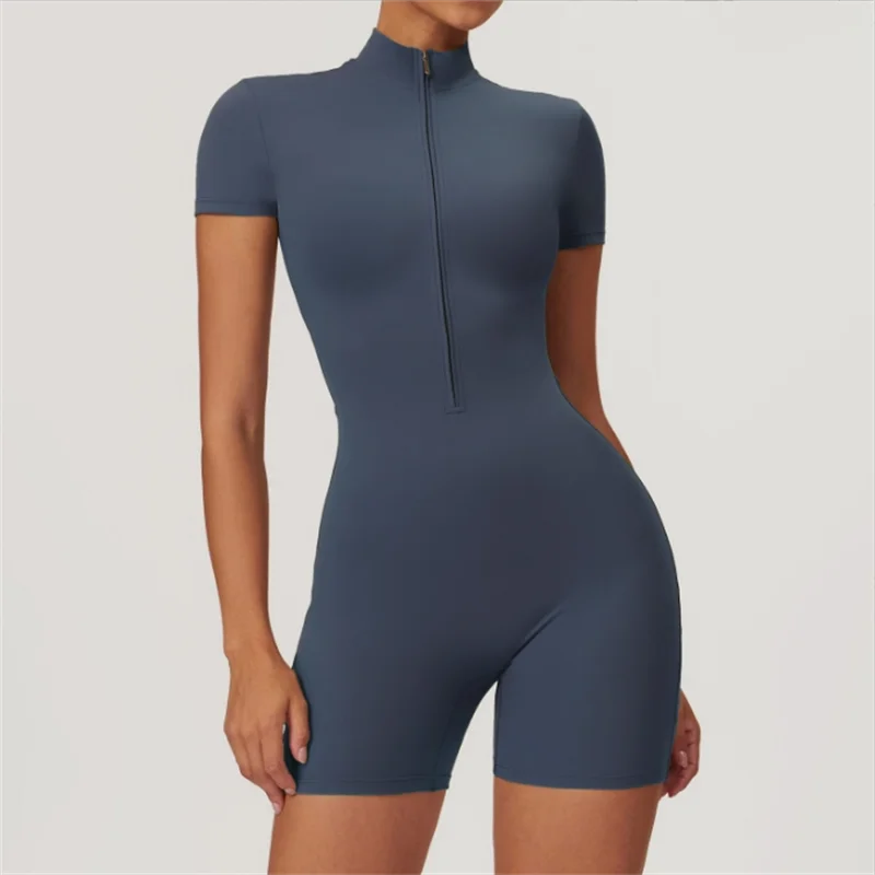 Front-Zip Fitness Romper